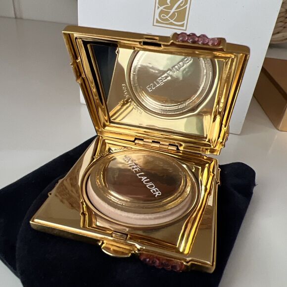 Estee Lauder Powder Compact Breast Cancer Awarness "Pink Ribbon 2002 06 NEW - Picture 5 of 6